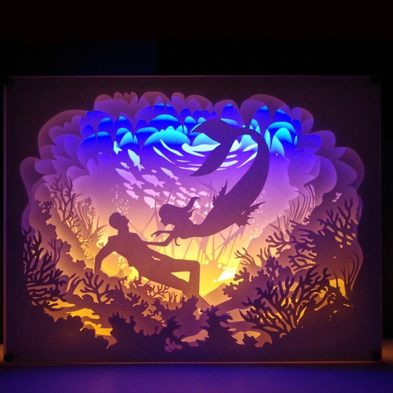 Exclusieve 3D nachtlamp 3D carving — afbeelding 8