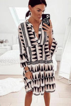 Flared jurk Geo