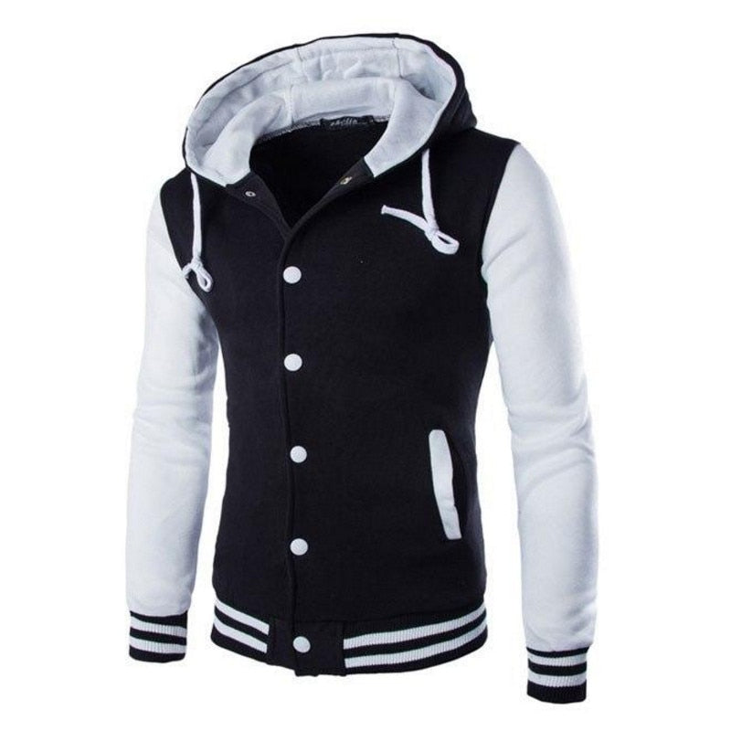Heren baseball hoodie in varsity stijl