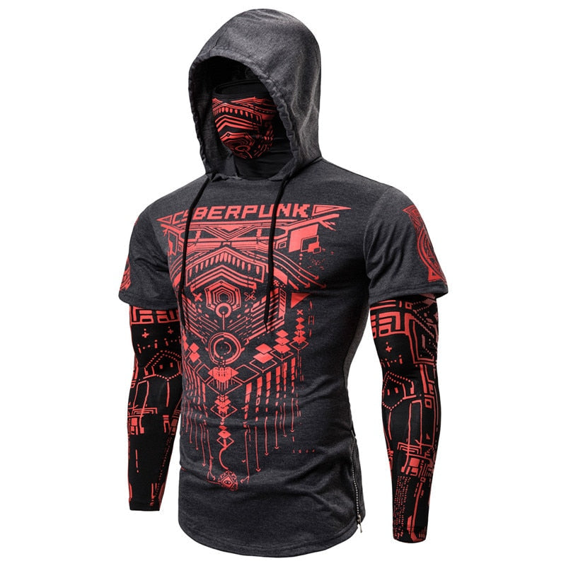 Heren-Hoodie met geïntegreerde skull-masker – herfst-editie shadowx
