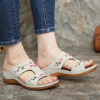 Dames bloemensandalen