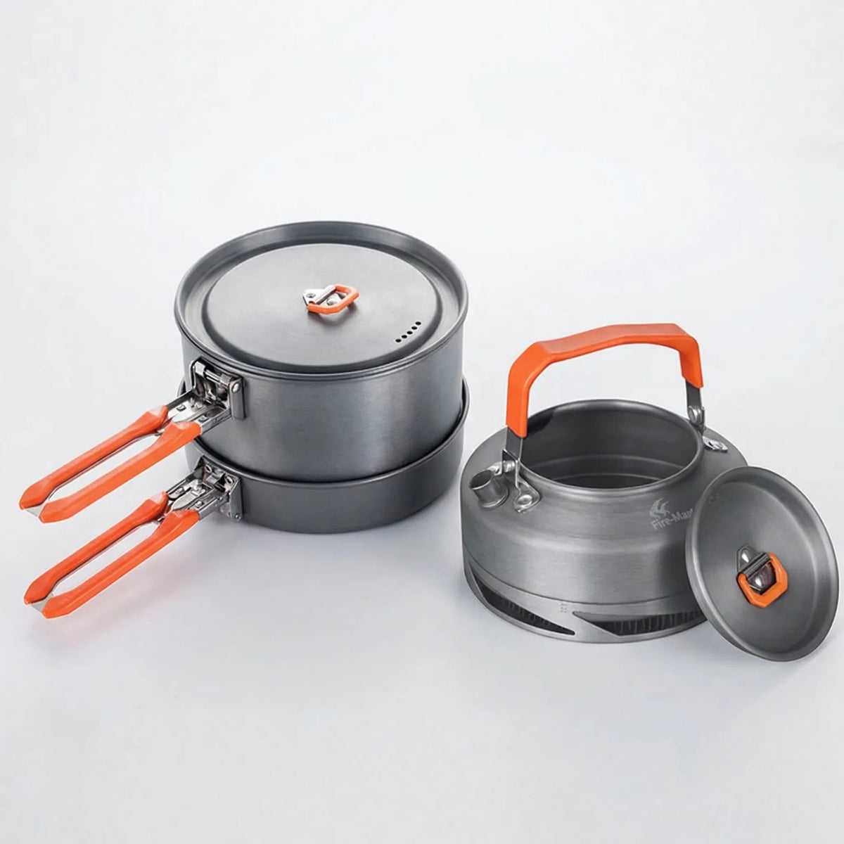 Campingkookset met warmtewisselaar