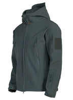 Heren tactische winddichte softshell jas met capuchon