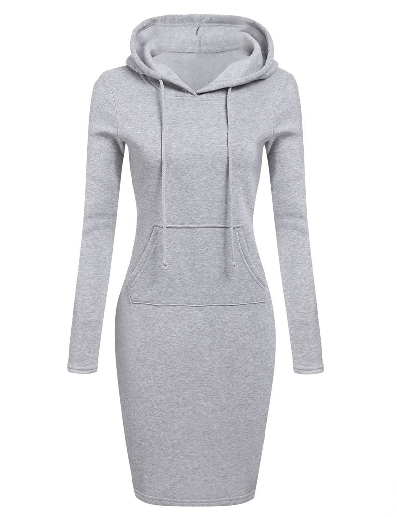 Sweatshirt jurk met hoodie voor dames