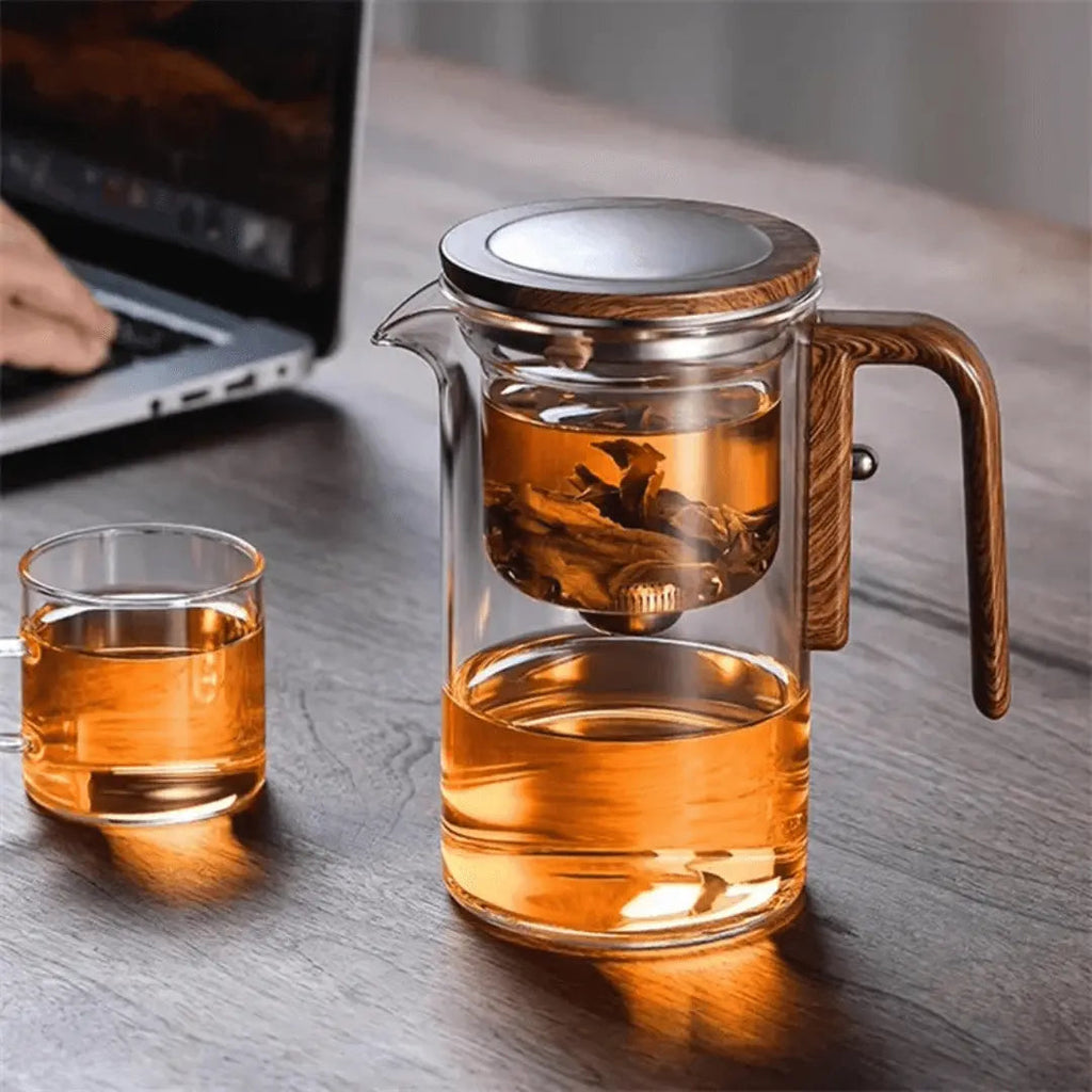Transparante theepot