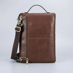 Heren leren laptoptas