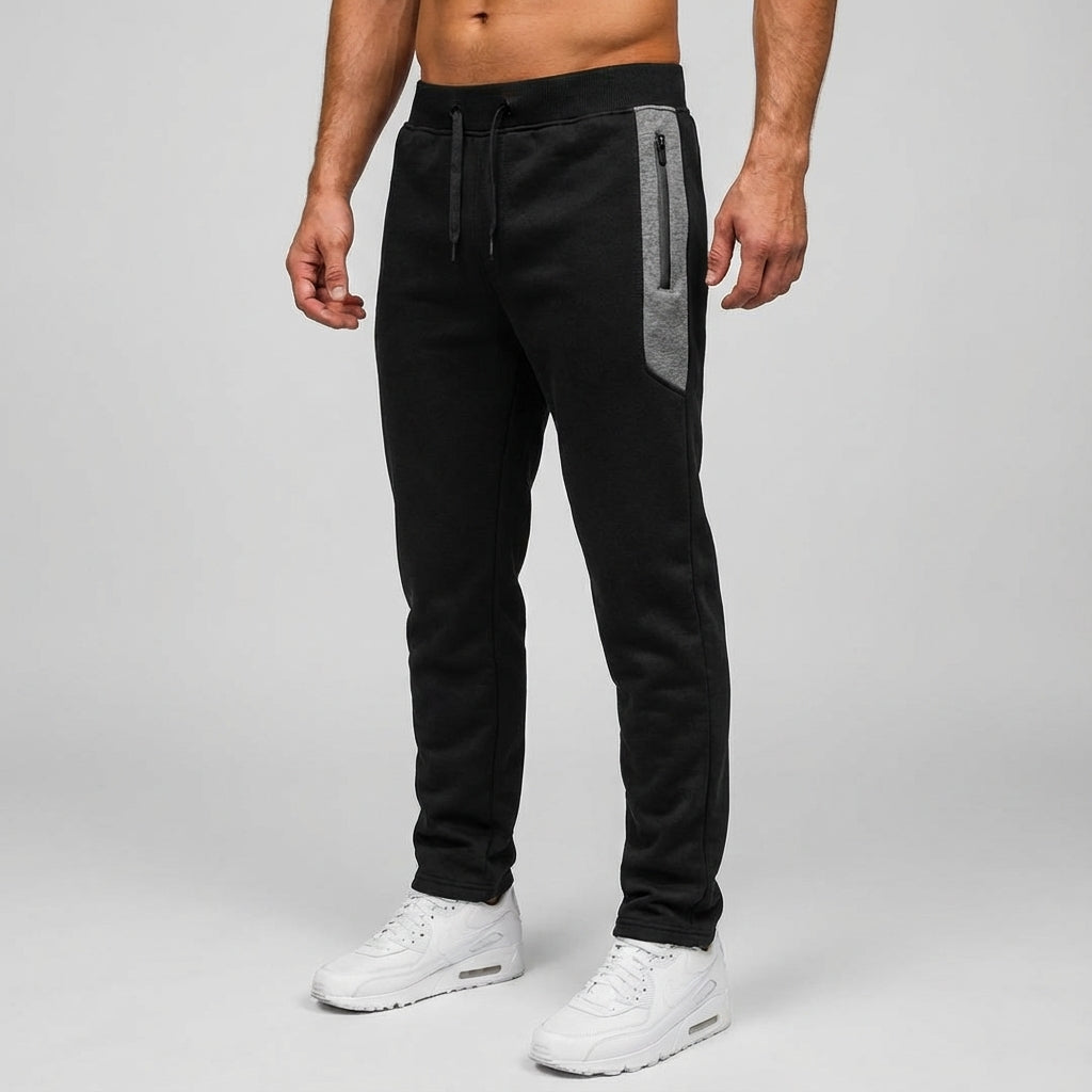 Heren slim joggerbroek met ritsen