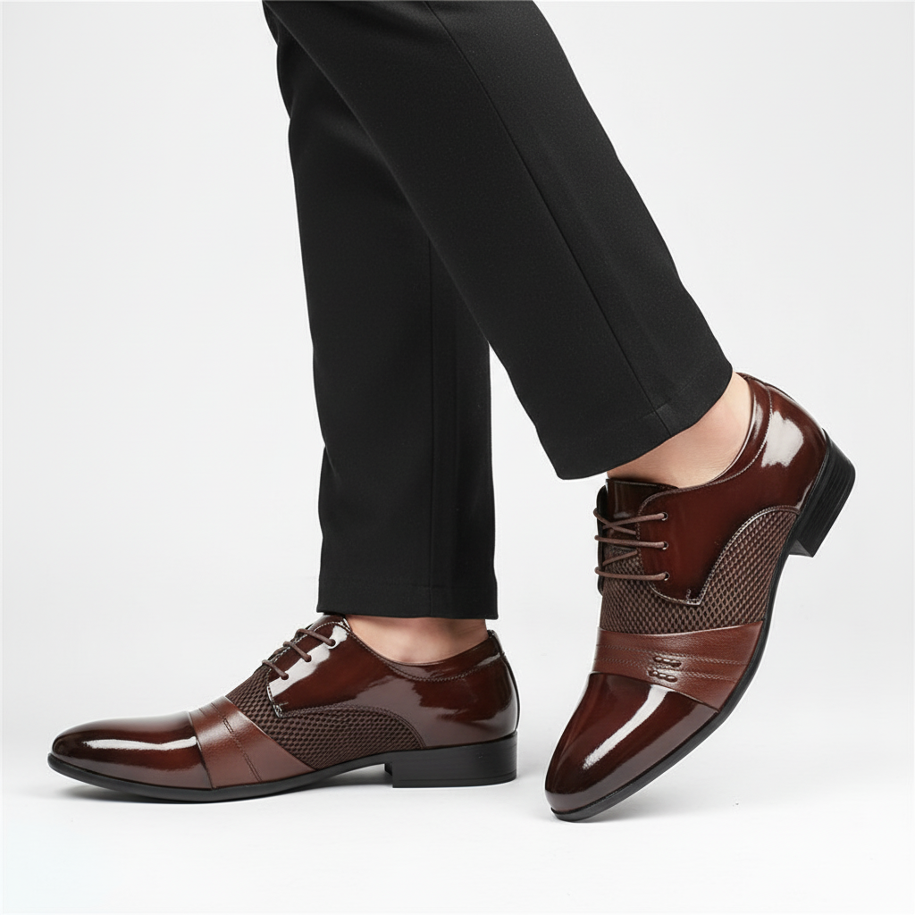Heren veterschoenen met neus