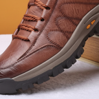Herenleren schoen met vetersluiting