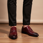 Heren leren schoen met veters
