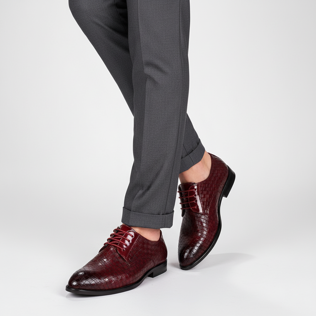 Heren leren schoen met veters