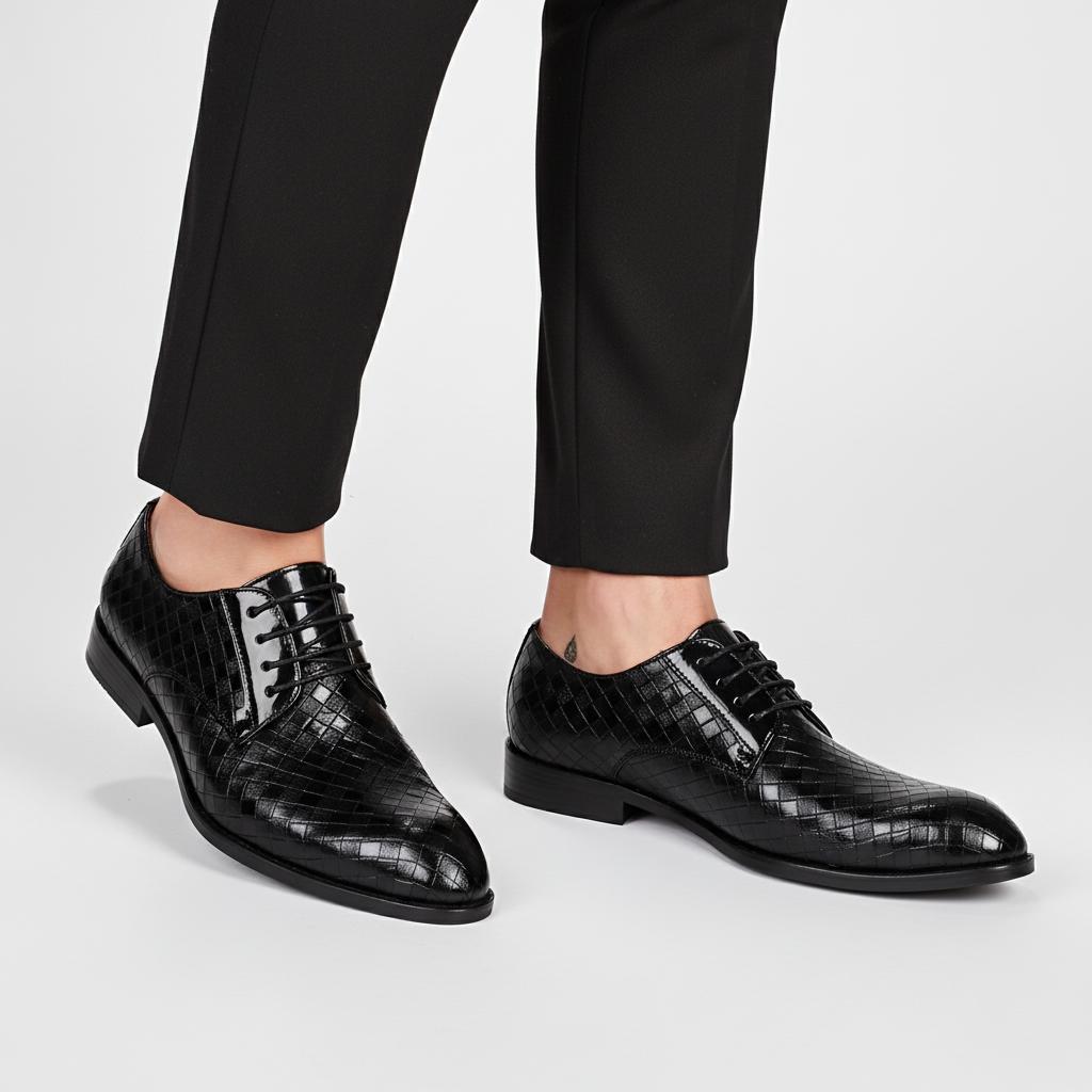 Heren leren schoen met veters