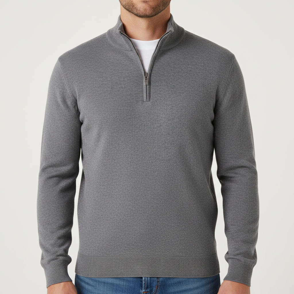 Herenpullover met rits