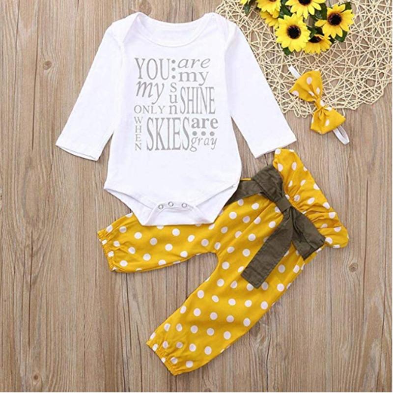 Baby-outfit met tekst & broekje met ruches – herfstmagie-set