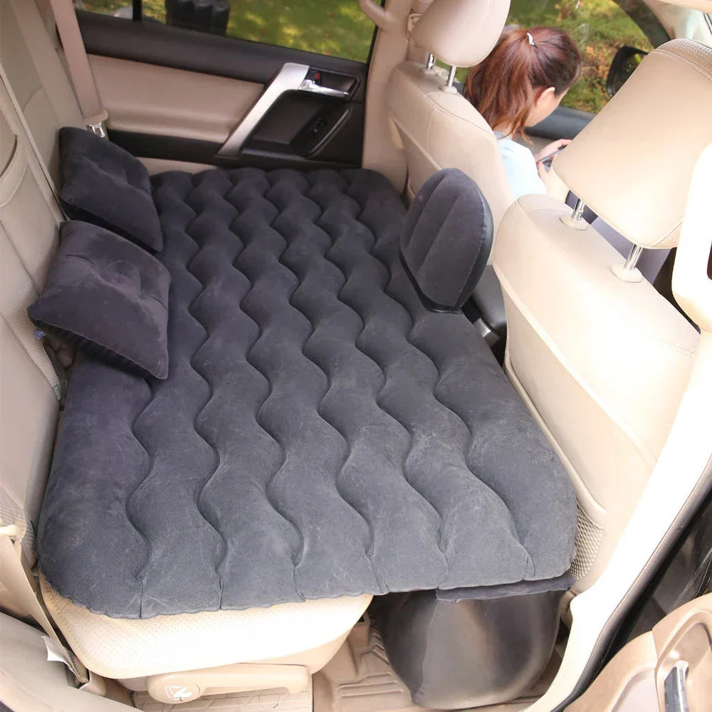 Auto luchtopblaasbare reis matras met kussens & repareerset
