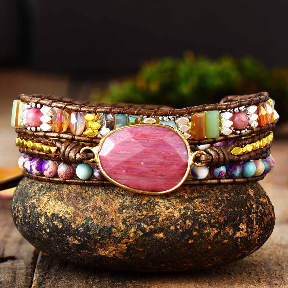 Natural stone – handgemaakte armband