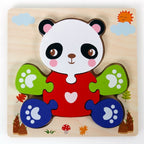 Montessori-leerpuzzel van hout – kleurenplezier