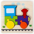 Montessori-leerpuzzel van hout – kleurenplezier