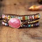 Natural stone – handgemaakte armband