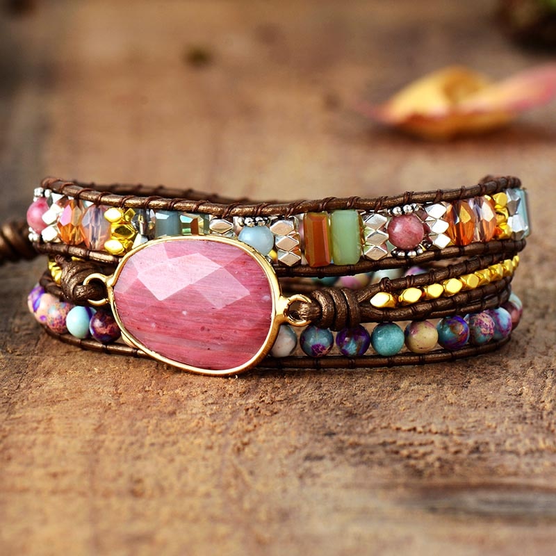 Natural stone – handgemaakte armband