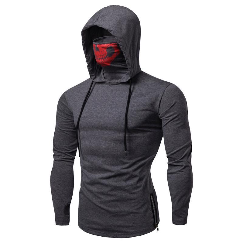 Heren-Hoodie met geïntegreerde skull-masker – herfst-editie shadowx