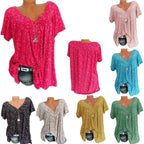 Dames boho zomerblouse met bloemenprint