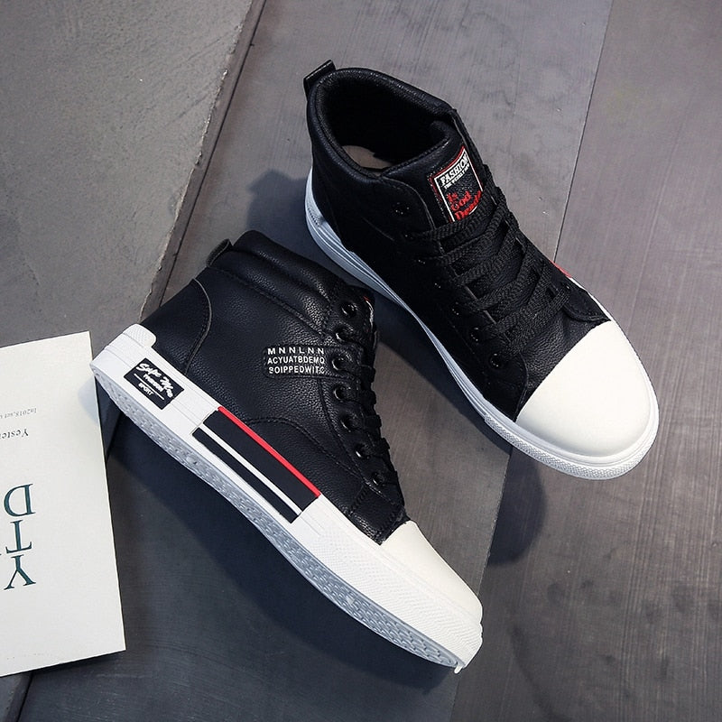 Hoge herensneaker met vetersluiting – Noor