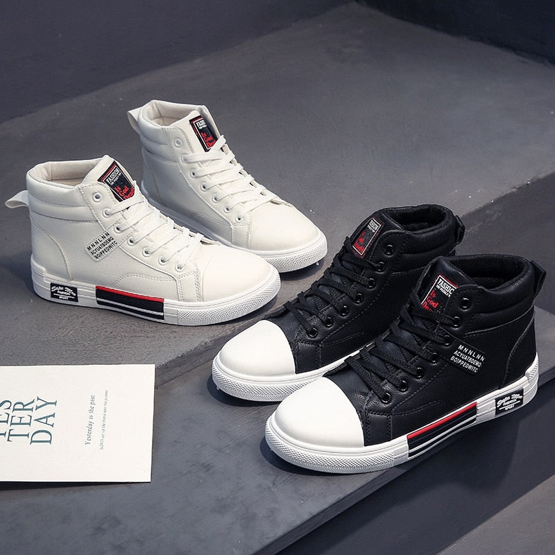 Hoge herensneaker met vetersluiting – Noor