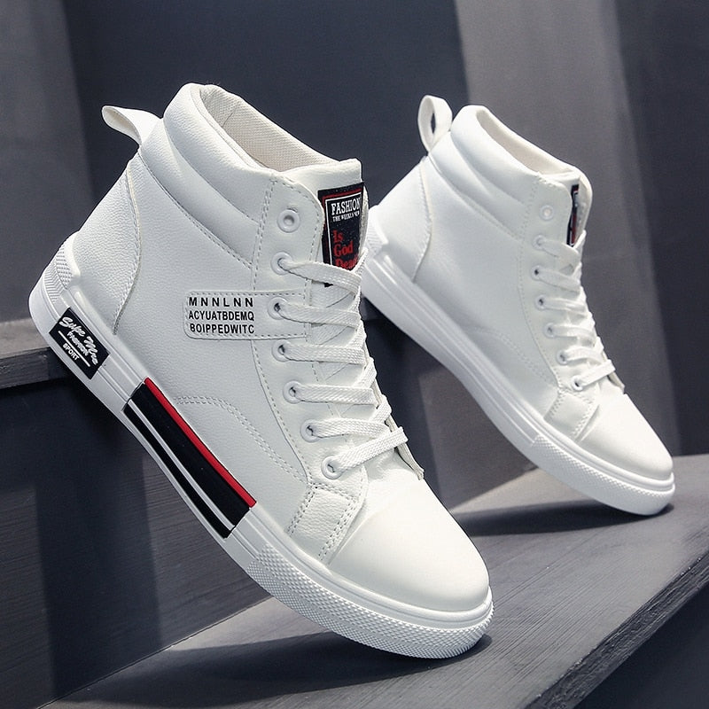 Hoge herensneaker met vetersluiting – Noor