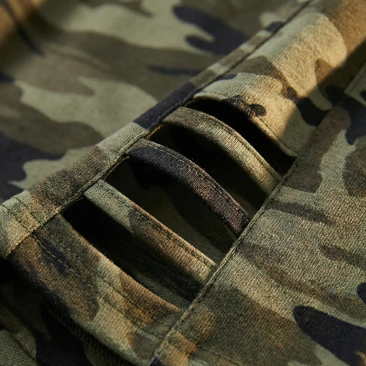 Capri-legging met hoge taille en camouflageprint