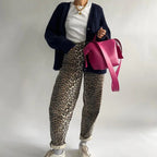 Jeans met hoge taille en luipaardprint – Liva