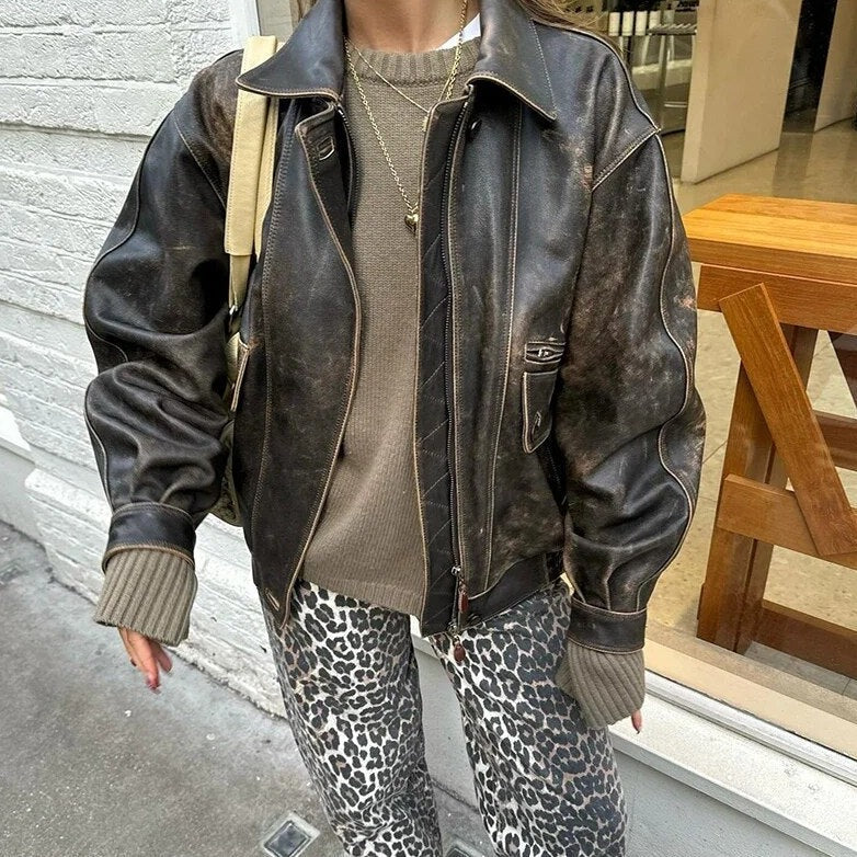 Jeans met hoge taille en luipaardprint – Liva