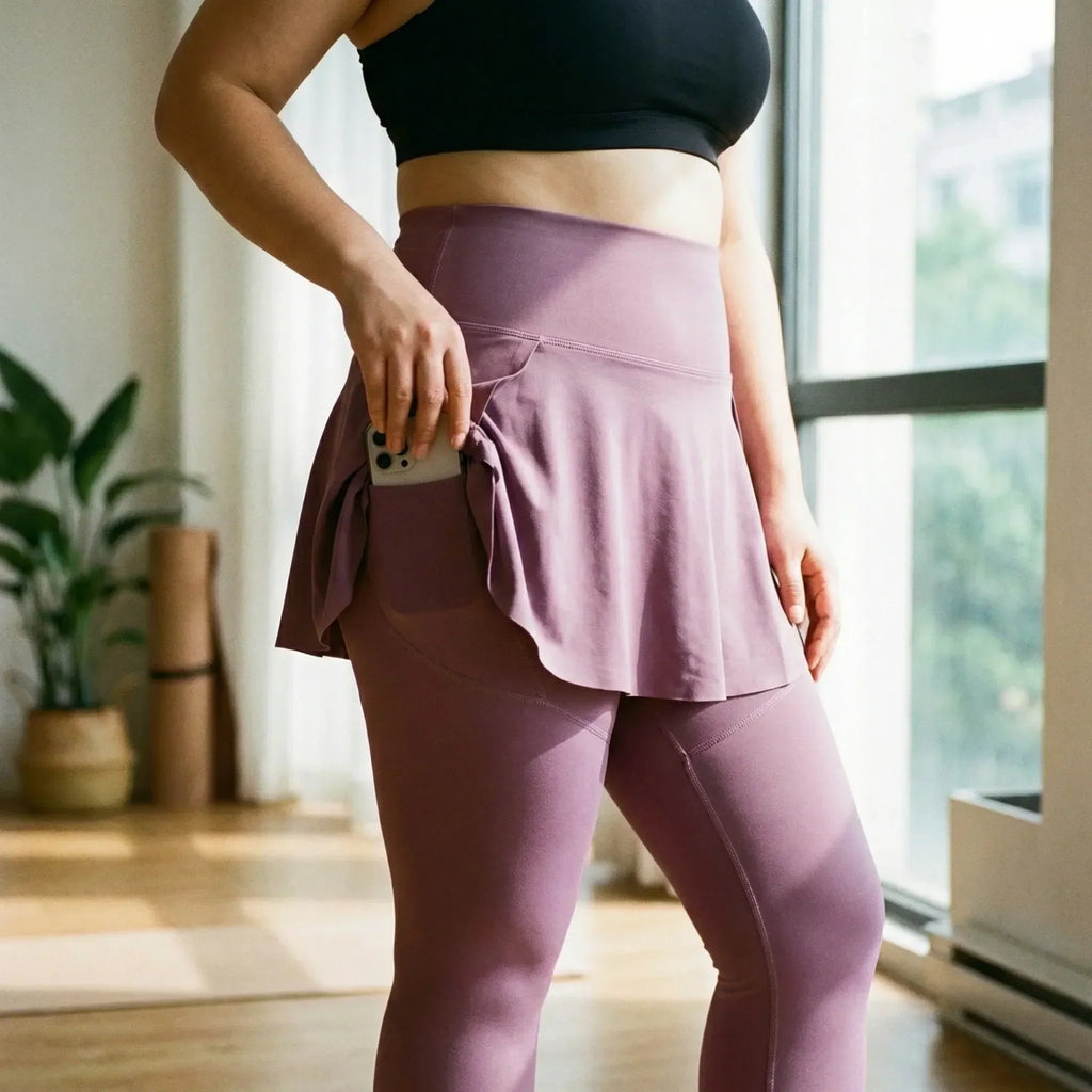 Hooggetailleerde leggings met rokje