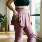 Hooggetailleerde leggings met rokje