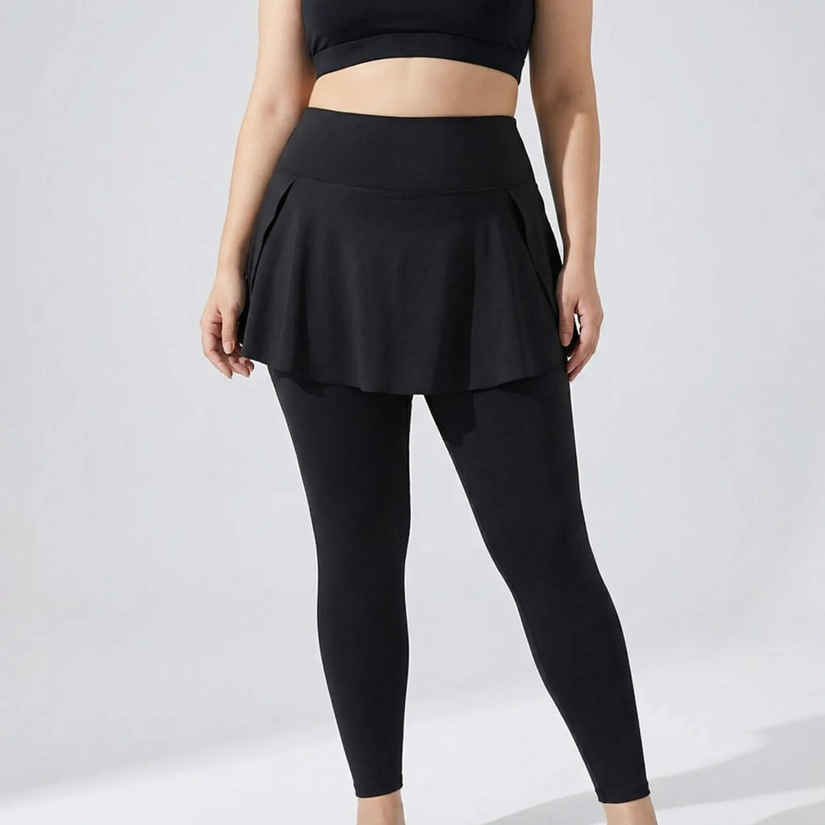 Hooggetailleerde leggings met rokje
