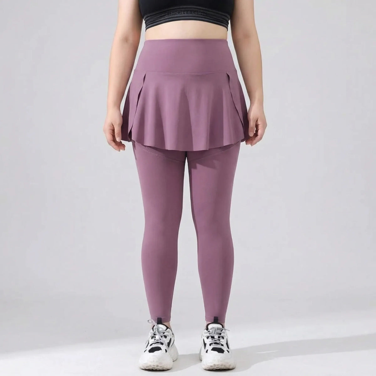 Hooggetailleerde leggings met rokje