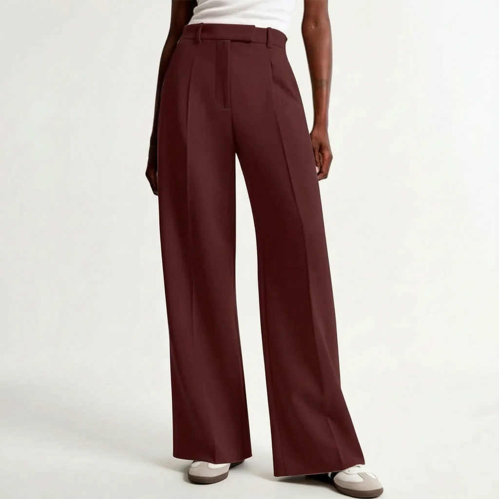 Wijde broek met hoge taille – Noor