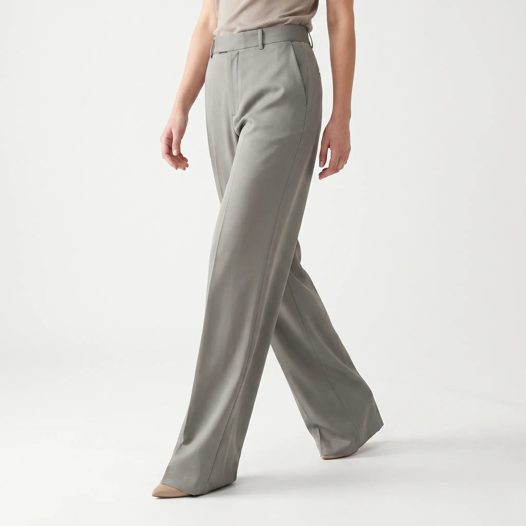 Wijde broek met hoge taille – Noor