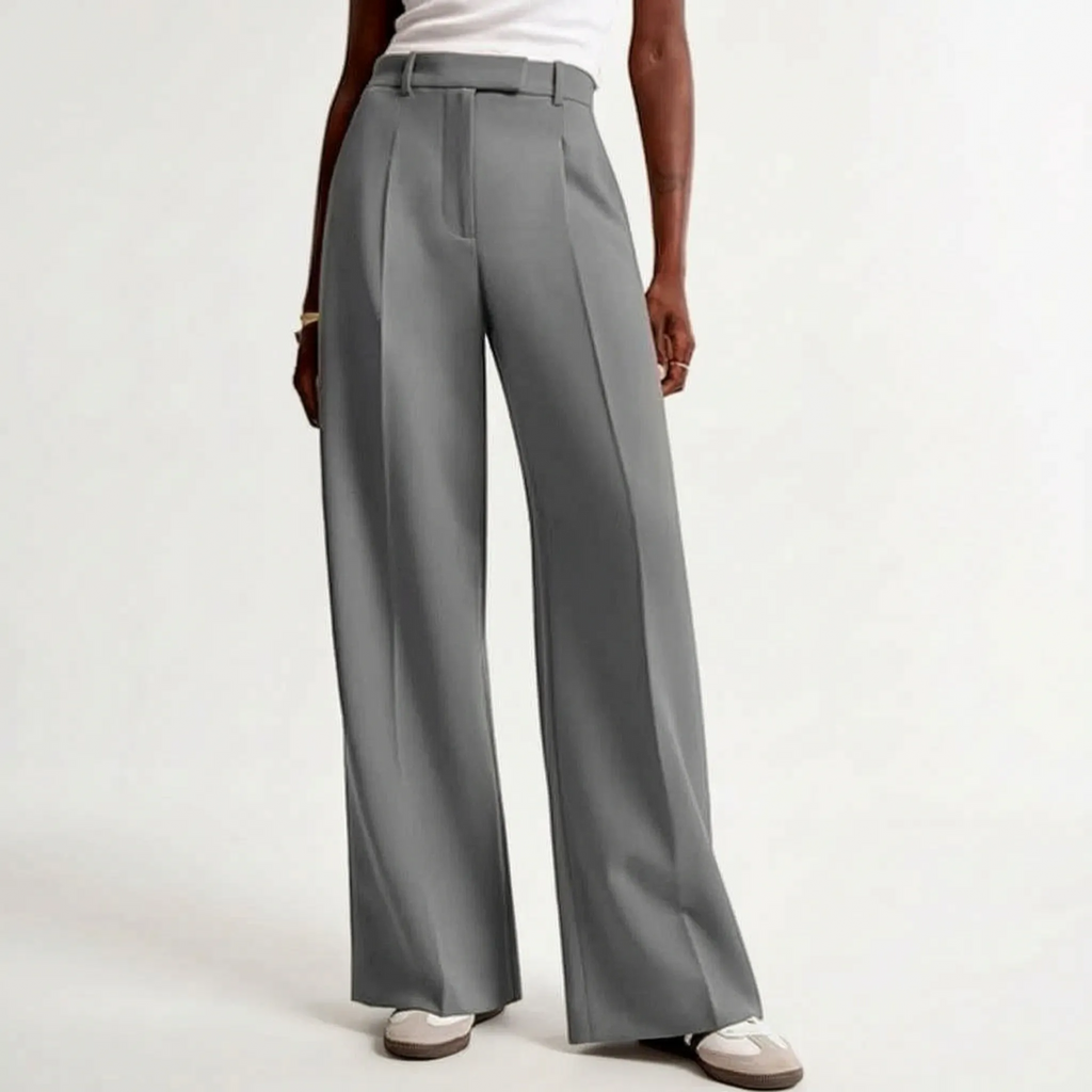 Wijde broek met hoge taille – Noor