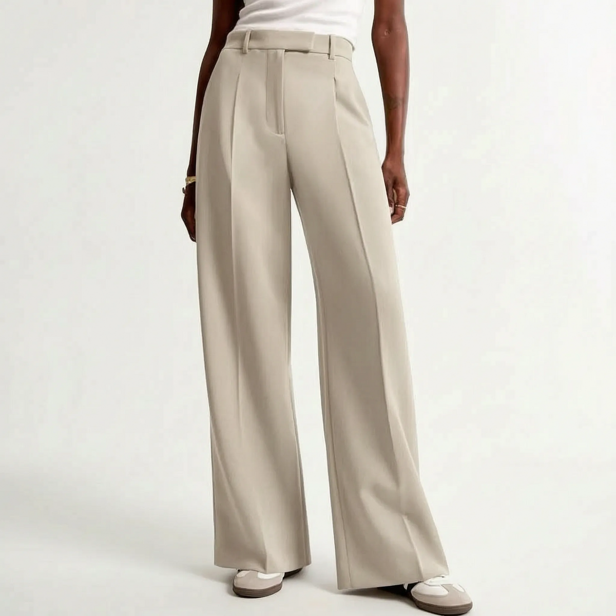 Wijde broek met hoge taille – Noor