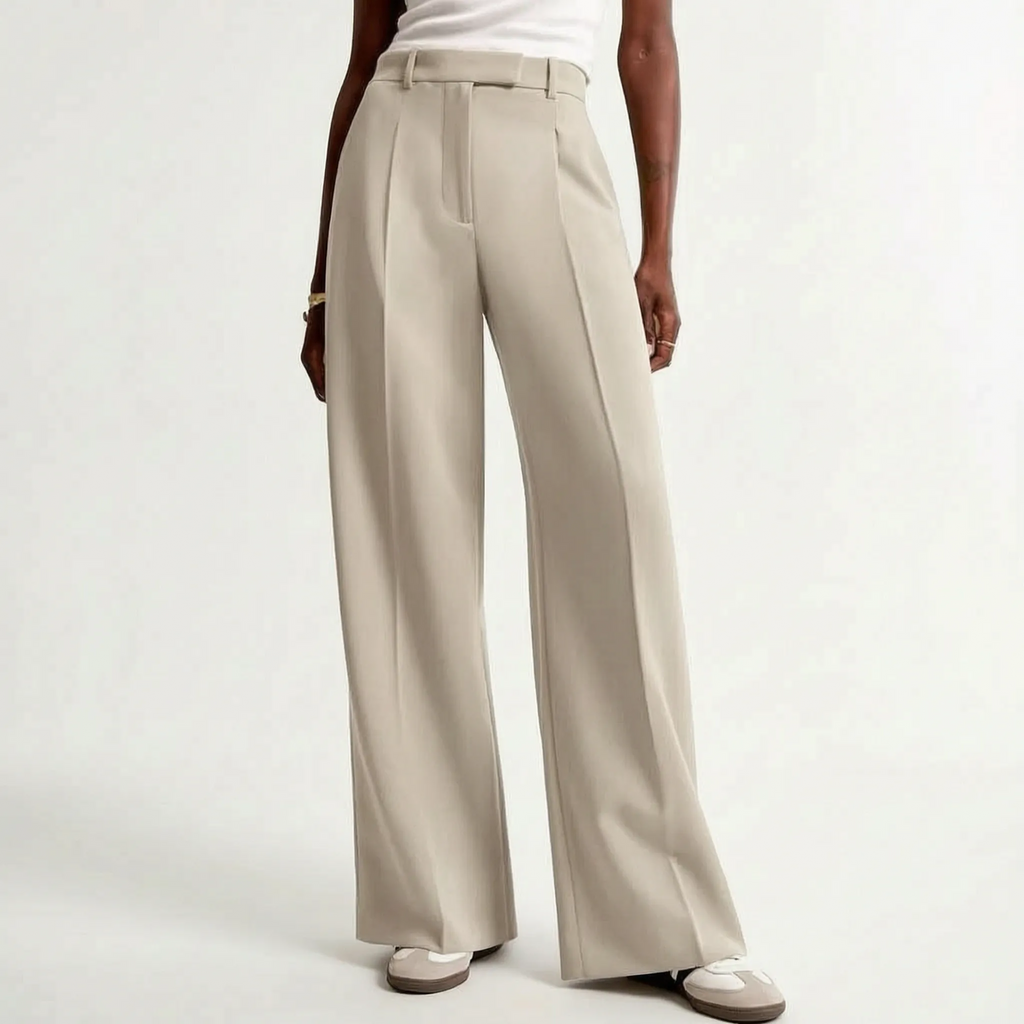 Wijde broek met hoge taille – Noor
