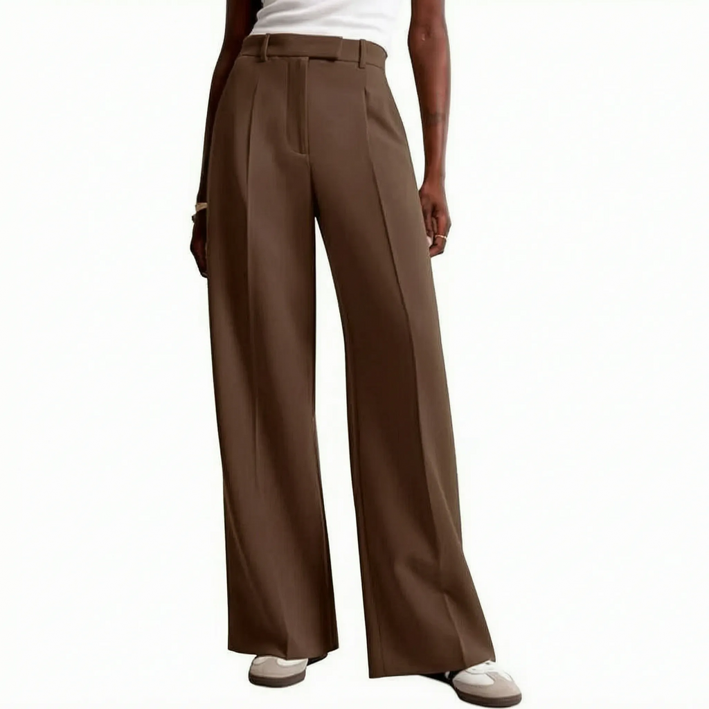 Wijde broek met hoge taille – Noor