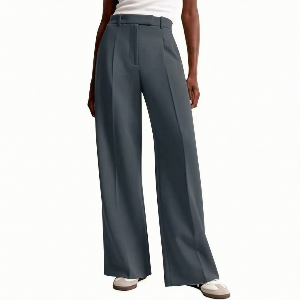 Wijde broek met hoge taille – Noor