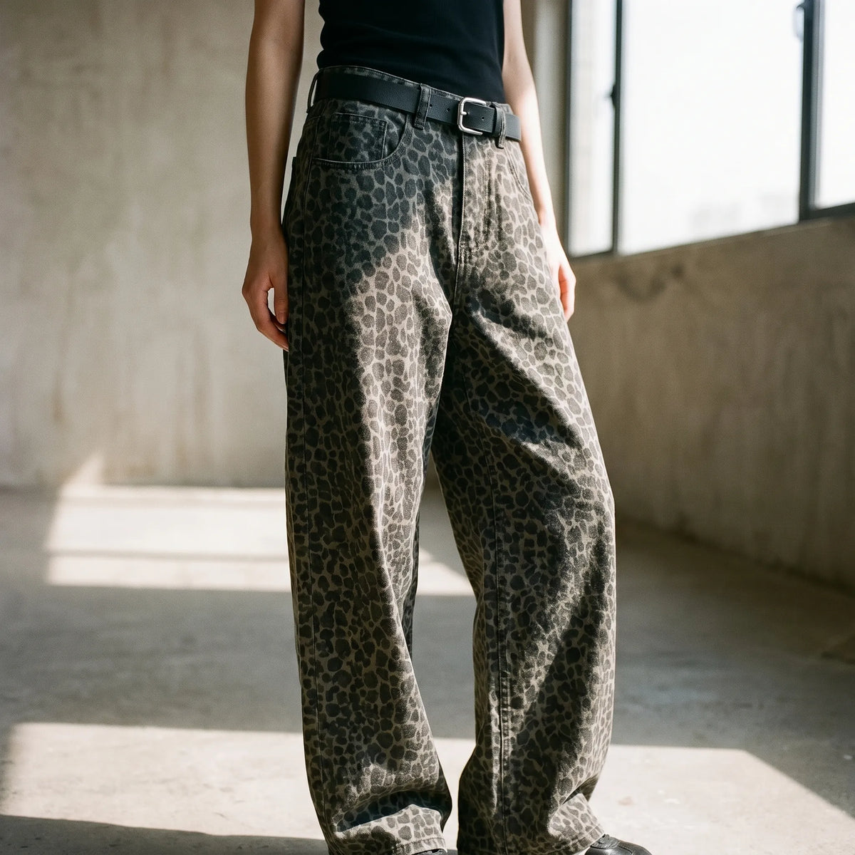 Wijde broek met hoge taille – Liva