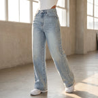 High-Waisted wijde dames jeans — afbeelding 7