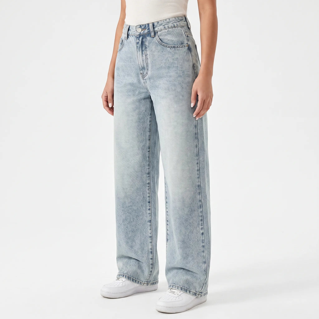 High-Waisted wijde dames jeans