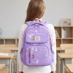 Hippe schoolrugzak met ruimteprint