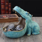 Decoratieve nijlpaard bureau opbergdoos
