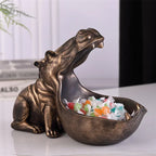 Decoratieve nijlpaard bureau opbergdoos
