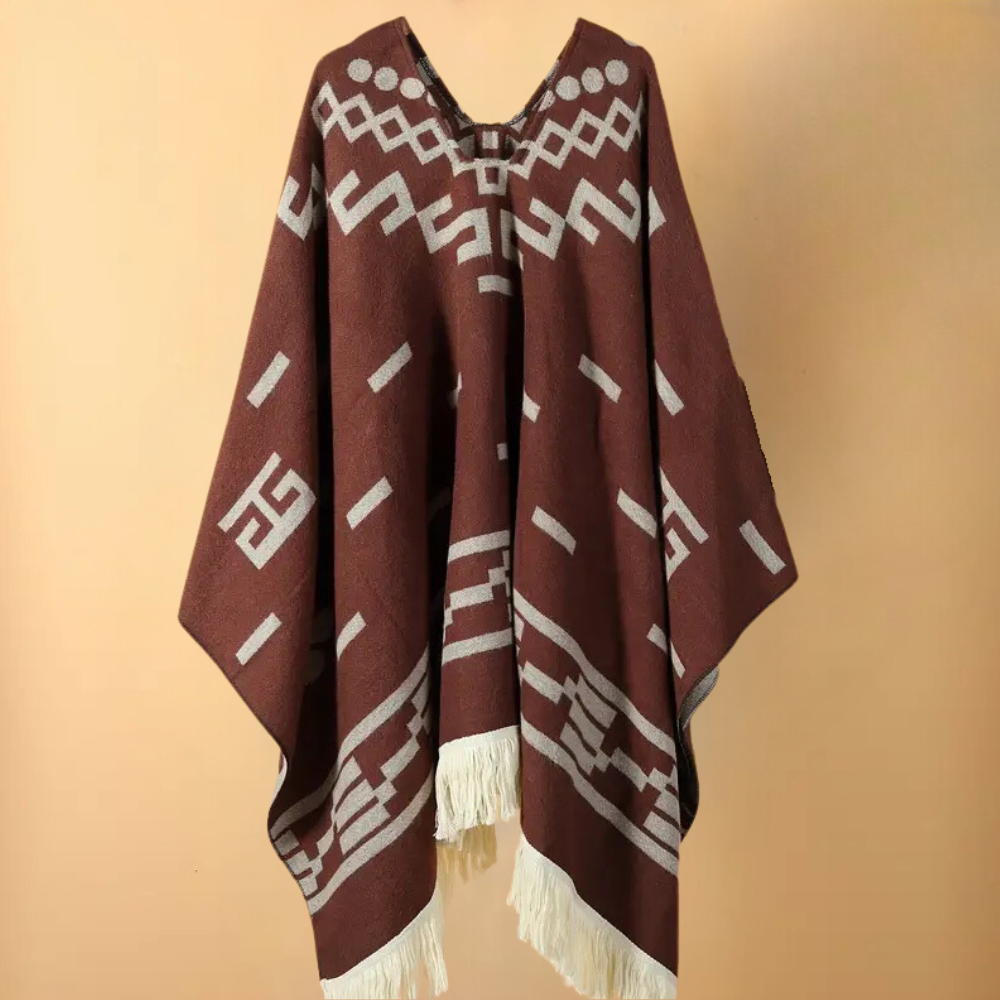 Warme poncho voor heren